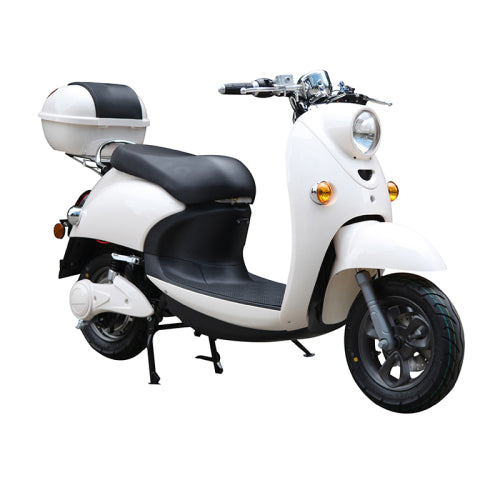 White 1600W Electric Moped/ Scooter – Long Range, Fast Speed, Stylish Design, TDR363Z-A